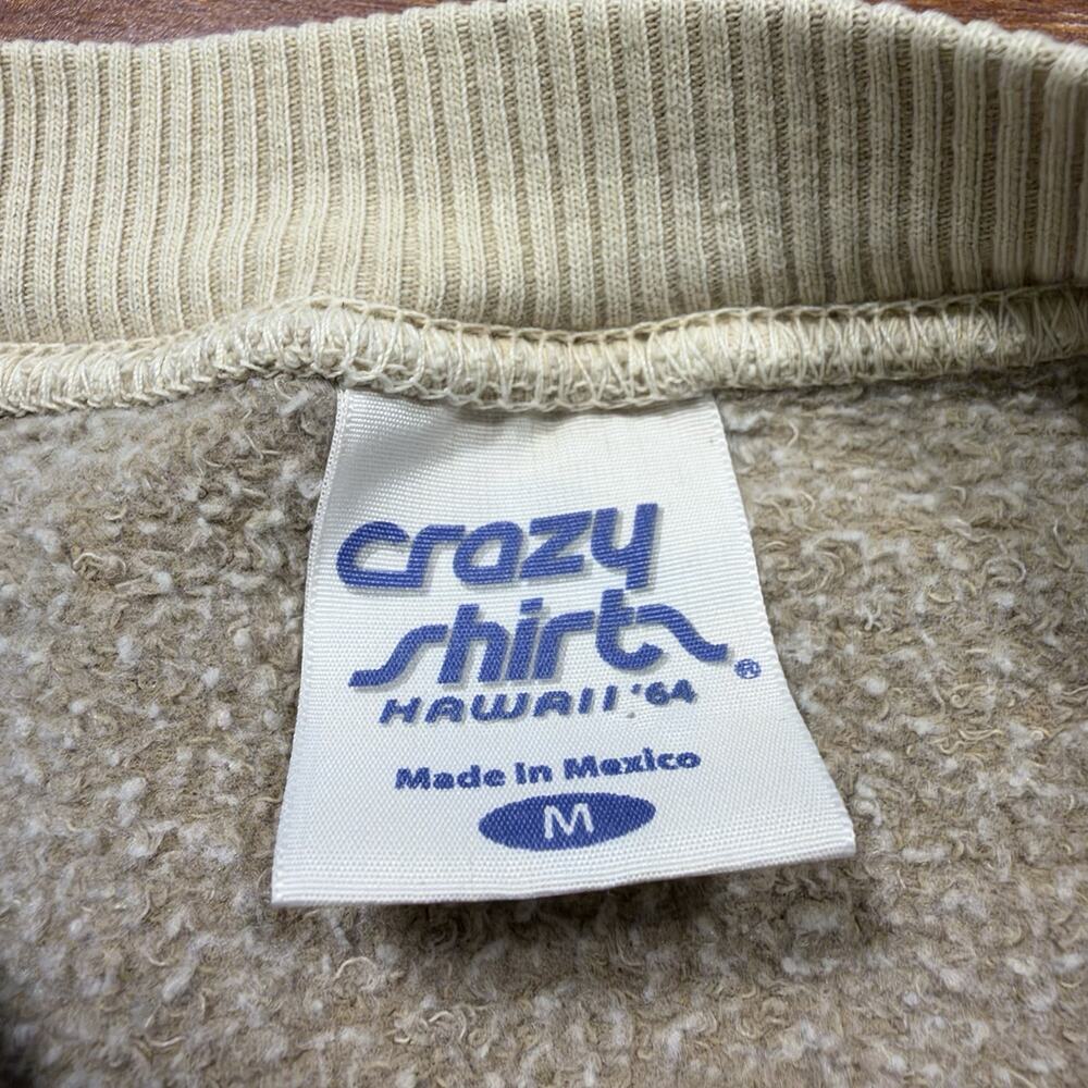 Vintage Crazy Shirts Adopt A Cat Sweatshirt Mens M Brown Oversized Relax Sweater - Picture 11 of 13